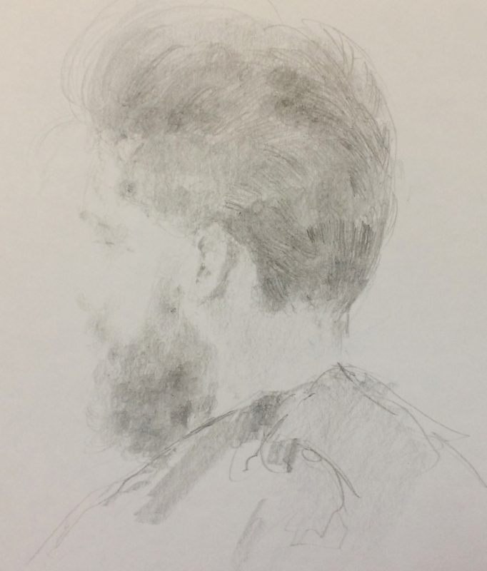 Barberium Anon 1, 2017, Pencil on paper, 29 x 21 cm