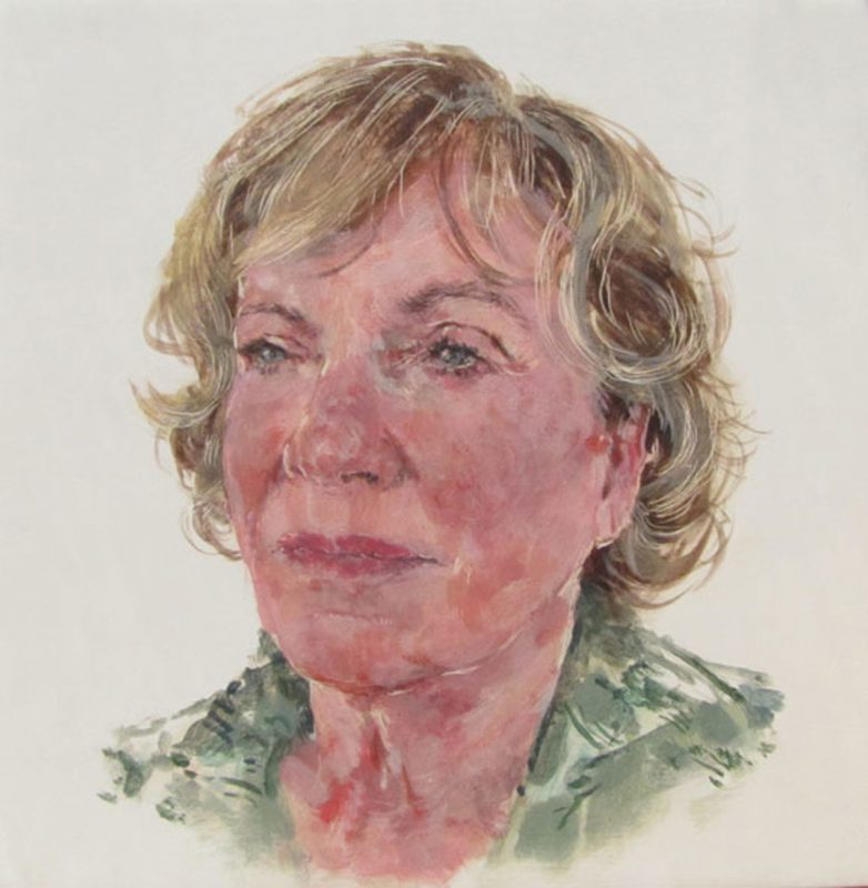 Kathy Chambers, Herstory Portrait, 2011, Egg tempera on gesso on beech panel 20cm x 20cm