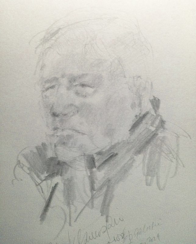 Bob Gillespie, 2019, Pencil on paper, 29 x 21 cm
