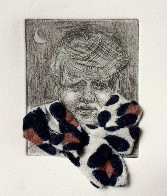 Errr on a theme of Leopard Skin 2020 Ethcing 18 x 12cm
