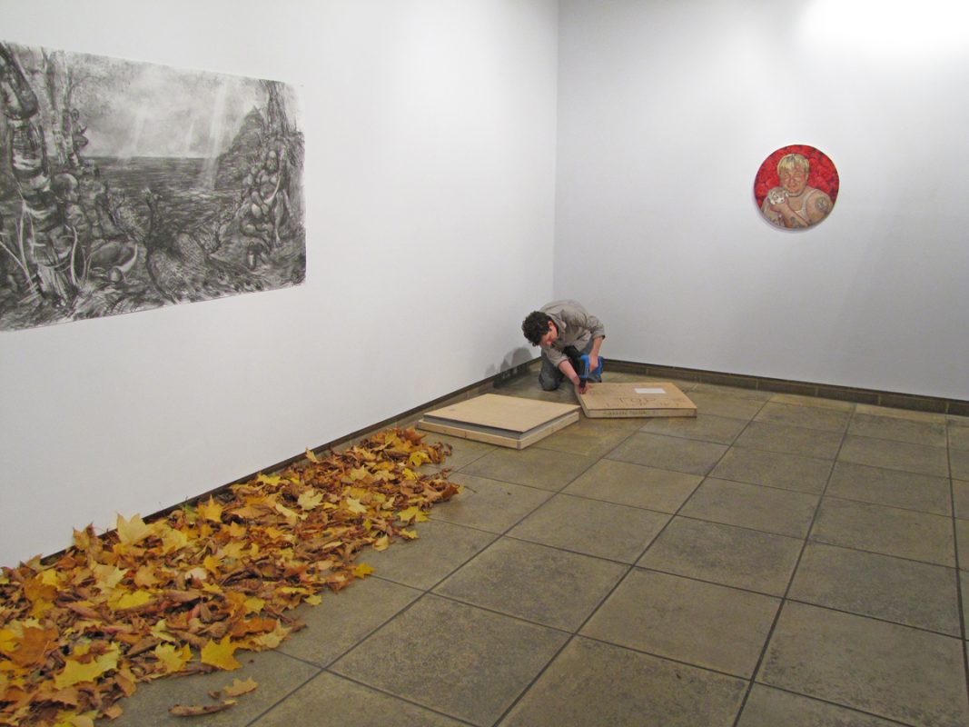 Installation of Apotropaic for show Tales of Shiney - Shiney, Northwall Arts Centre, Oxford, November 2009